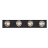 Westinghouse Fixture Wall 100W 4-Light Bath Bar, Matte Black No Shade 6117600